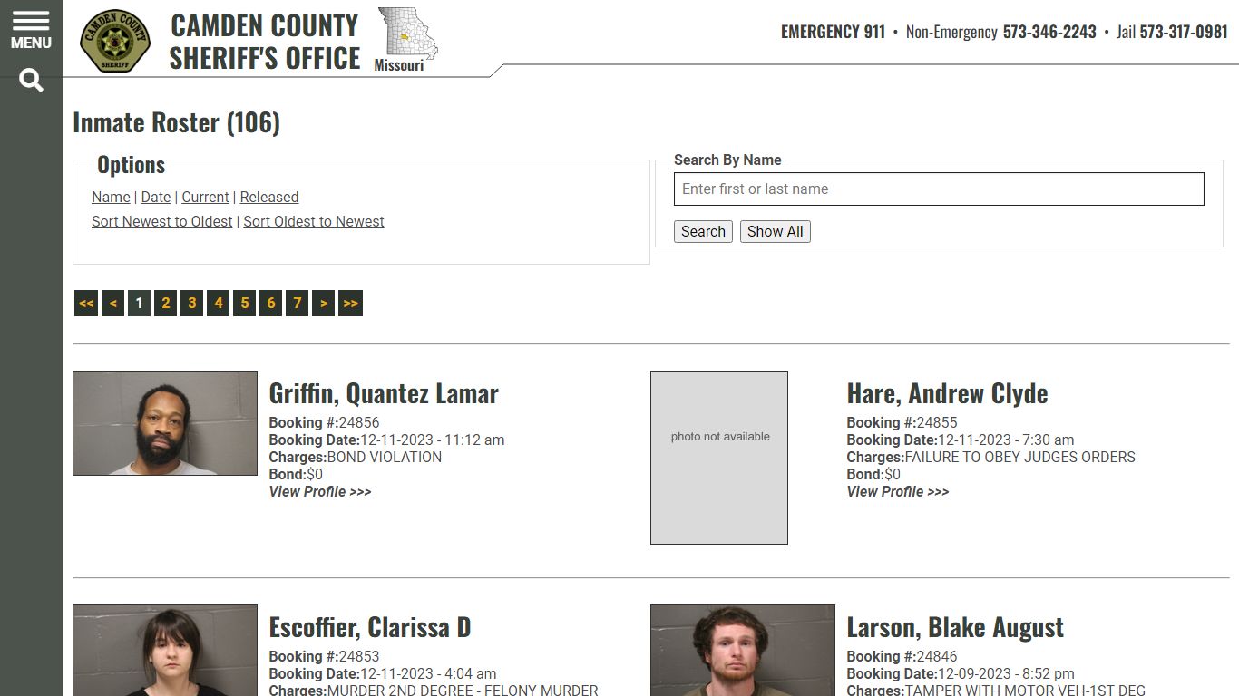 Inmate Roster - Current Inmates Booking Date Descending - Camden County ...